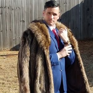 Raccoon Fur Pea Coat